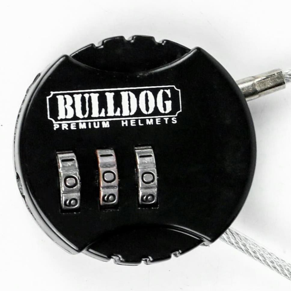Khóa chống trộm cho mũ bảo hiểm fullface và mũ 3/4 - Khóa Số Bulldog 40cm- Cao Cấp