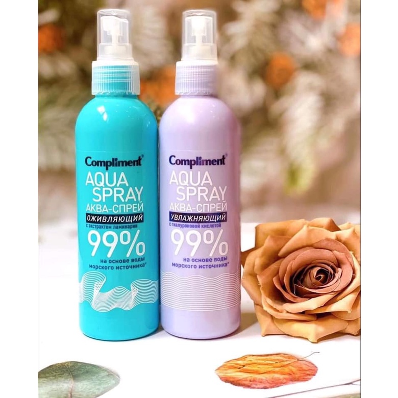 1 CHAI XỊT KHOÁNG PHỤC HỒI DA, NGĂN NGỪA LÃO HÓA COMPLIMENT AQUA SPRAY 99% 200ML HÀNG NGA CHÍNH HÃNG - 10739