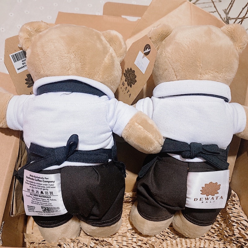 - GẤU BÔNG BEARISTA BEAR BOY INDONESIA/ DEWATA BLACK APRON