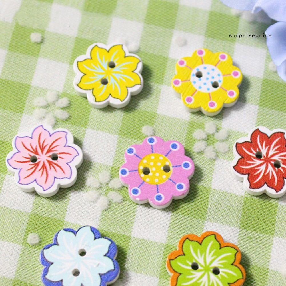 Set 50 Nút Áo Hình Bông Hoa Đa Năng