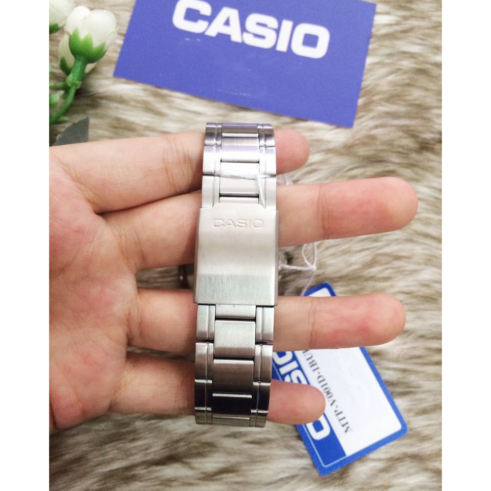 Đồng hồ Nam Casio MTP-V001D-1BUDF Dây đồng hồ kim loại Chính hãng Anh Khuê