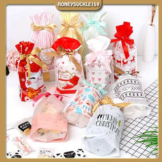 🌼🌼🌼Túi Đựng Bánh Cookie ,Kẹo Có Dây Rút Nơ (5 chiếc)🎀🎀🎀