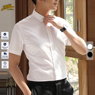 Áo Sơ Mi Ngắn Tay ZM Kiểu Dáng Công Sở Hàn Quốc , Sơ Mi Cộc Tay Nam Thời Trang