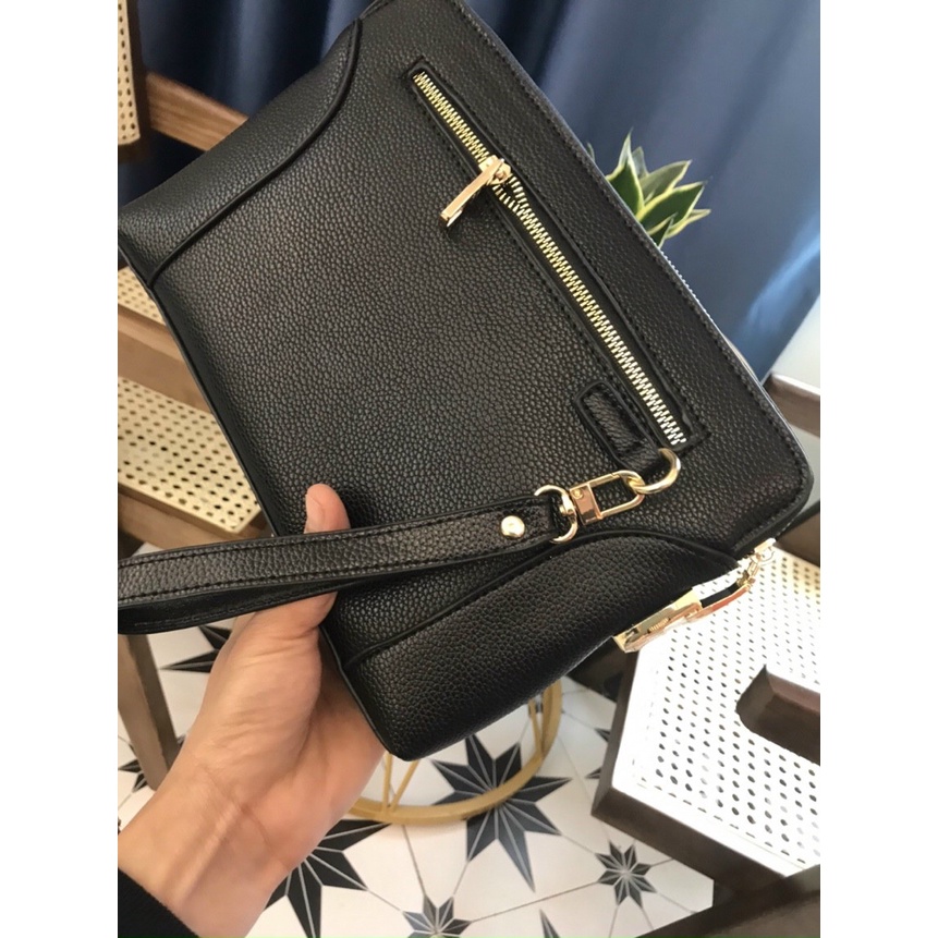 Túi ví cầm tay clutch khóa số bảo mật ảnh thật 100%