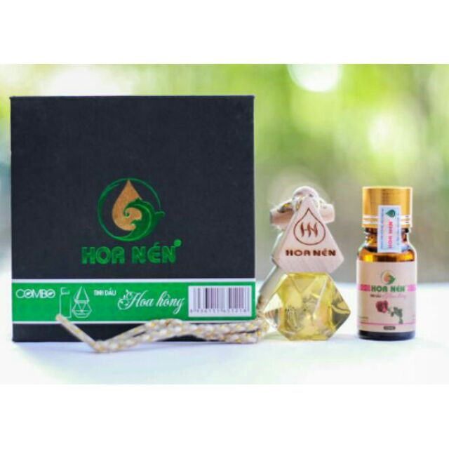  Combo tinh dầu treo – chai hoa Hồng 10ml