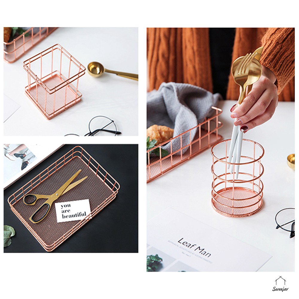 Giỏ sắt SWEEJAR dùng đựng trái cây / đồ dùng cá nhân thiết kế tiện dụng