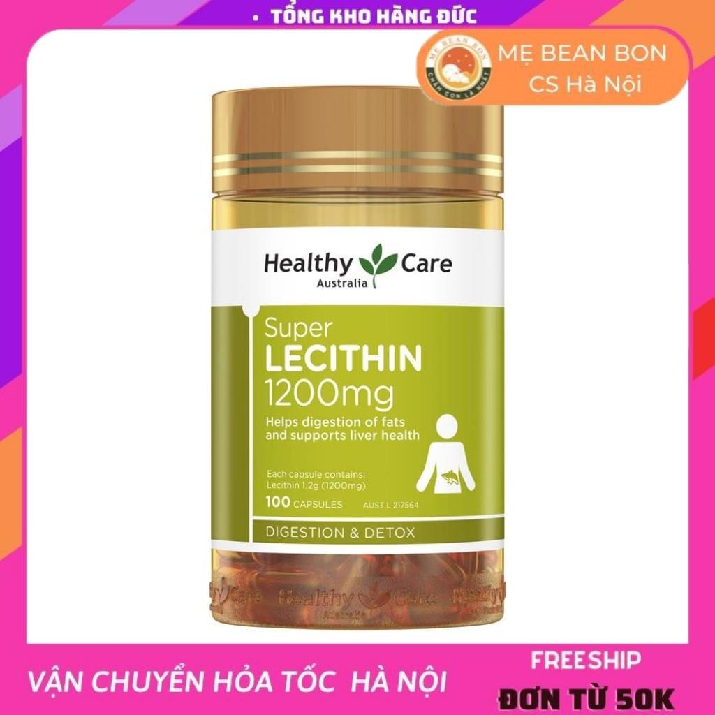Mầm đậu nành úc tăng kích thước size vòng 1 Healthy Care Super Lecithin 1200mg cho phụ nữ từ 16 tuổi - mẹ bean bon