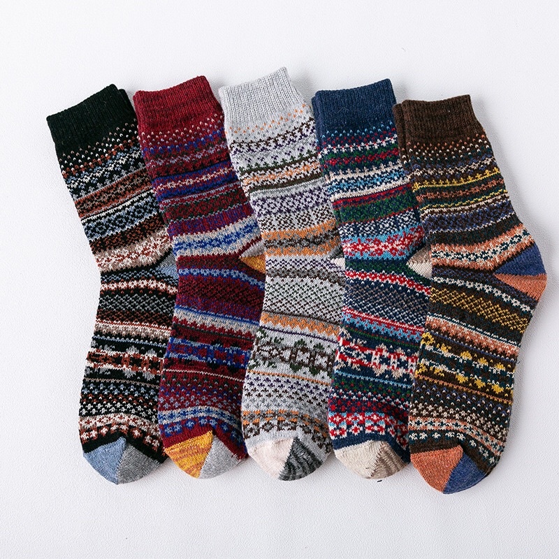 [TonaShoe] Tất Thổ Cẩm Vintage Hoạ Tiết M13