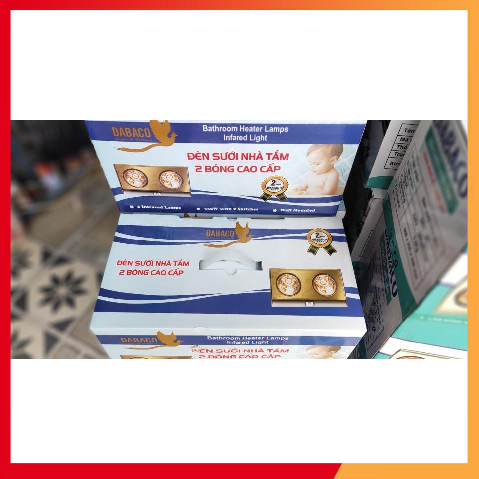 Đèn sưởi nhà tắm cao cấp  2 bóng DABACO