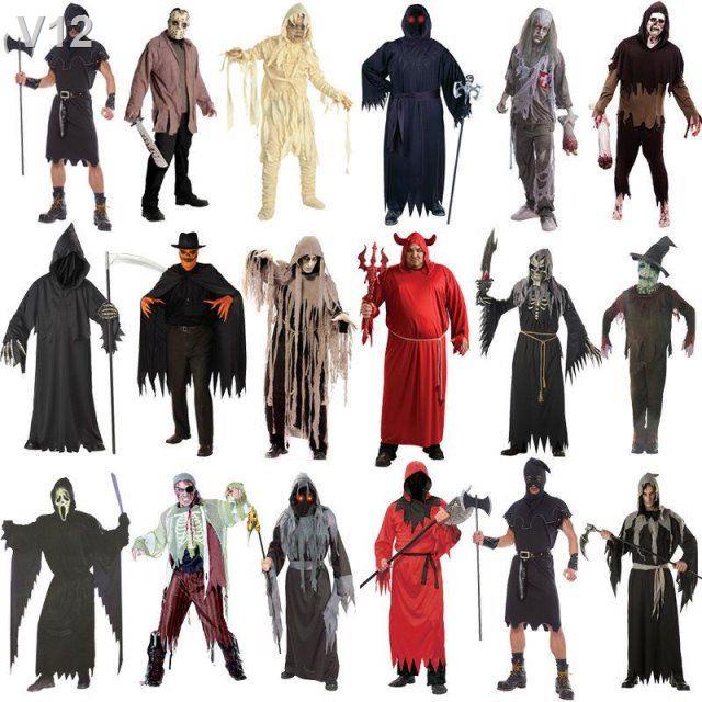 ♗☃Halloween người lớn kinh dị chết zombie quỷ ma bar sân khấu biểu diễn lễ hội hóa trang phục