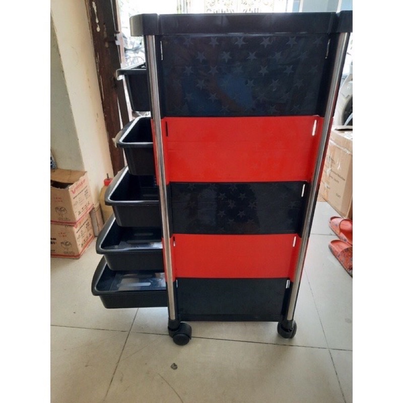 Xe Đẩy Làm Tóc Salon Loại Cao Cấp (Nhựa Dẻo Không Gãy)