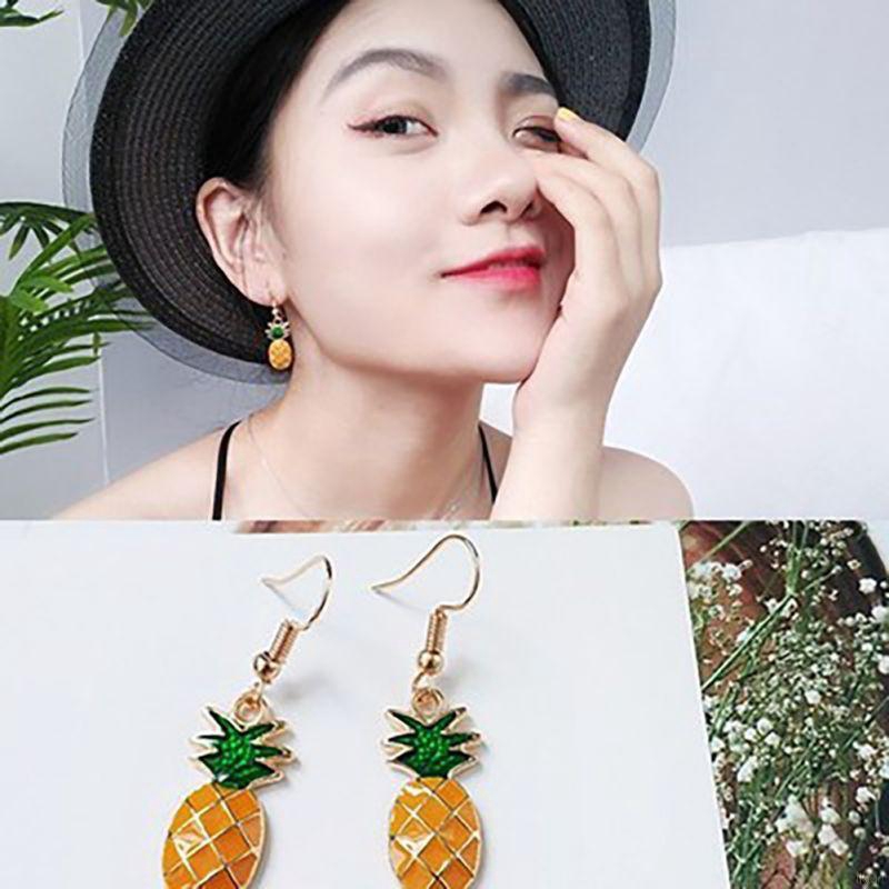 Bông tai dài hình trái cây dễ thương