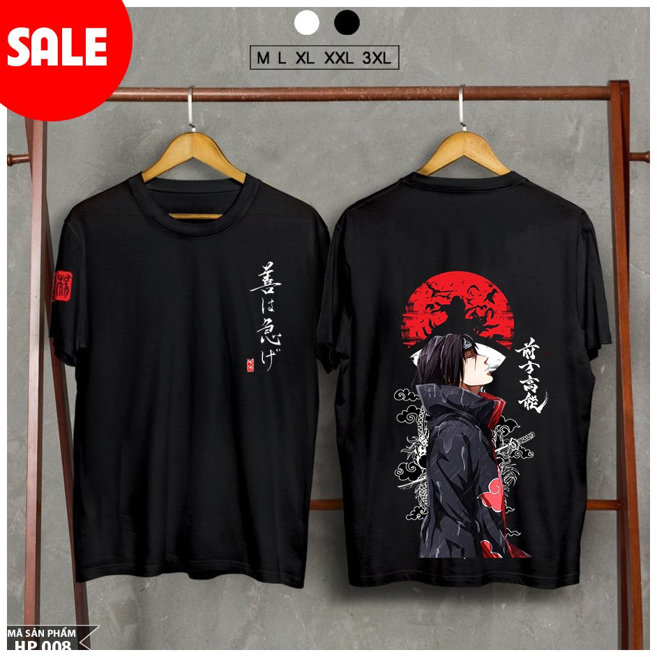 🔥SALE SỐC🔥 Áo Thun Nam Ngắn Tay In Hình Nhân Vật Itachi - Naruto | BigBuy360 - bigbuy360.vn