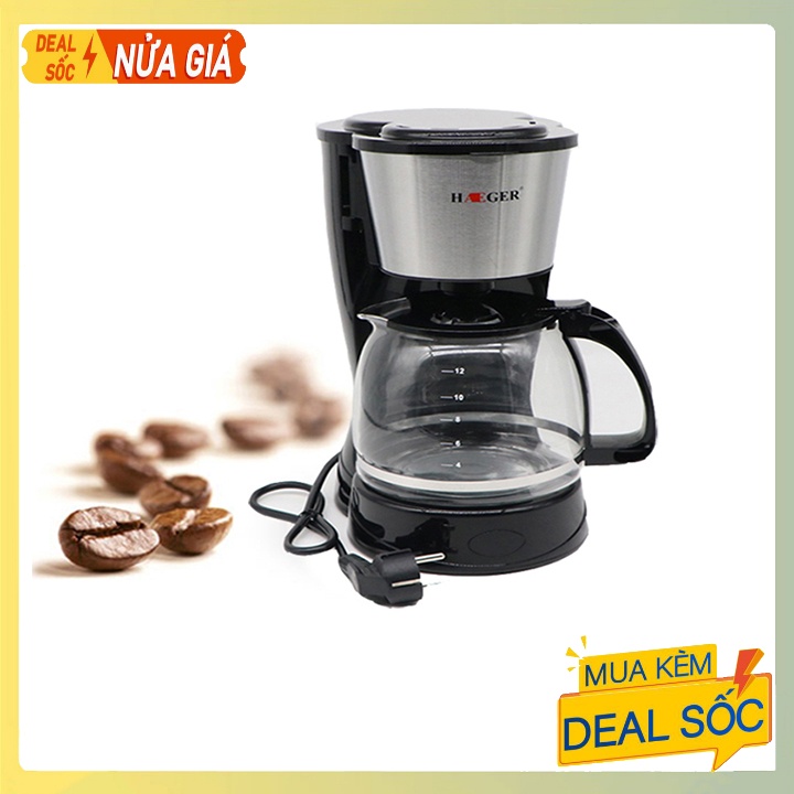 Máy pha cà phê coffee gia đình Haeger Dung tích 1,5L 800W