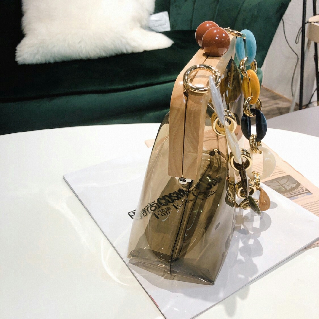 IELGY Túi xách nữ trong suốt phong cách Hàn Quốc thời trang