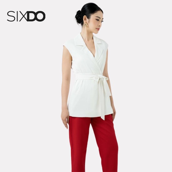 Áo Vest trắng nữ SIXDO