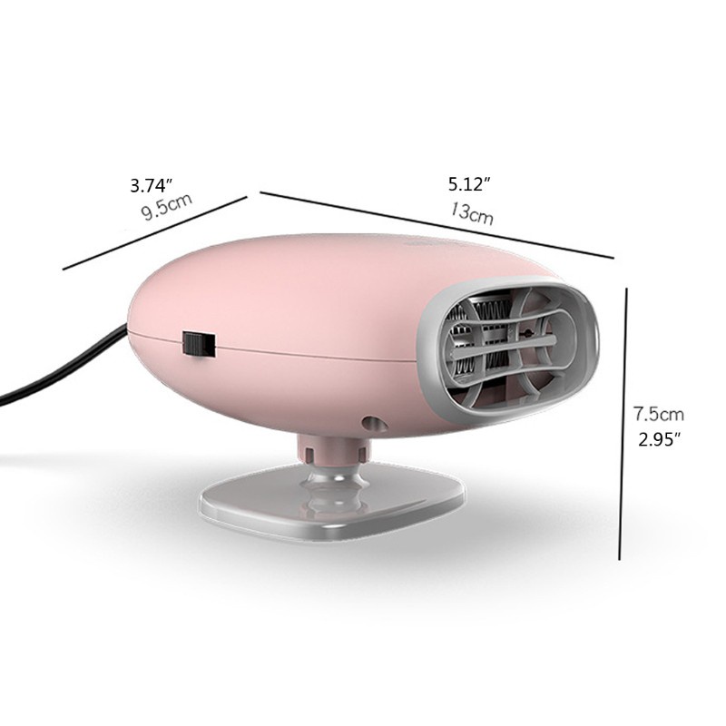 SUN Portable Auto Car Heater Heating Defroster 12V 150W Electric Fan Heater Heating