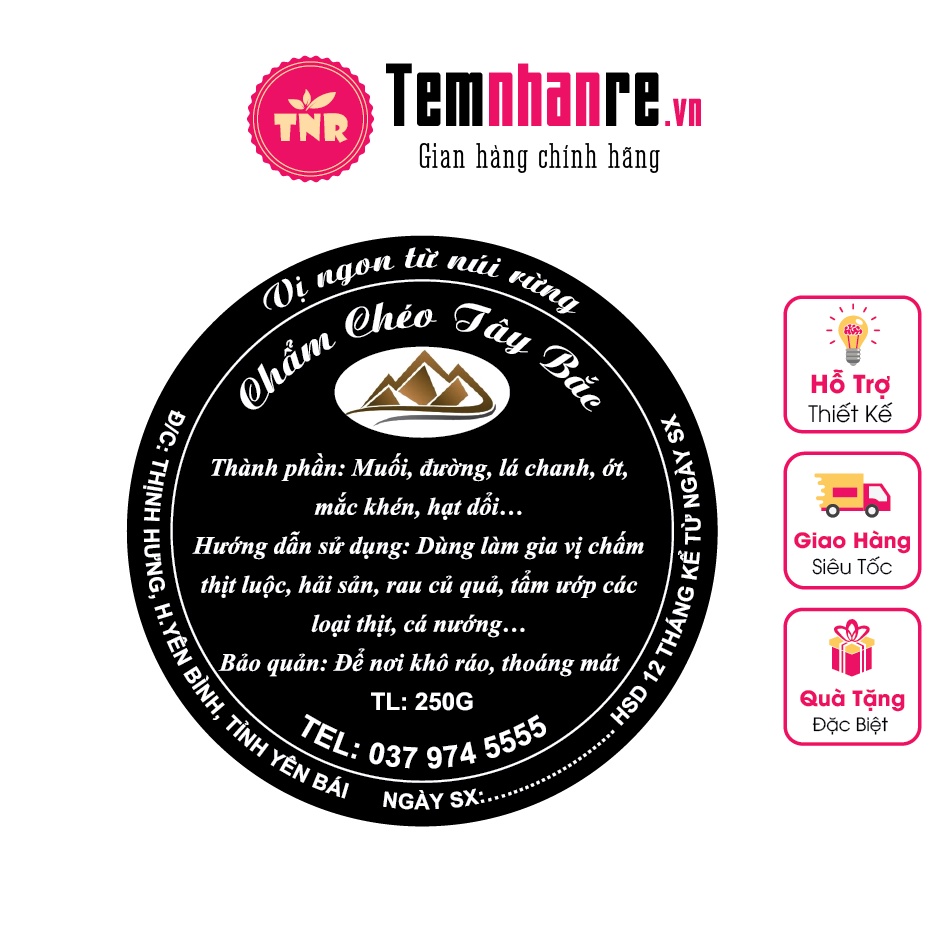 In tem nhãn decan nhựa Temnhanre.vn thiết kế cắt bế theo yêu cầu