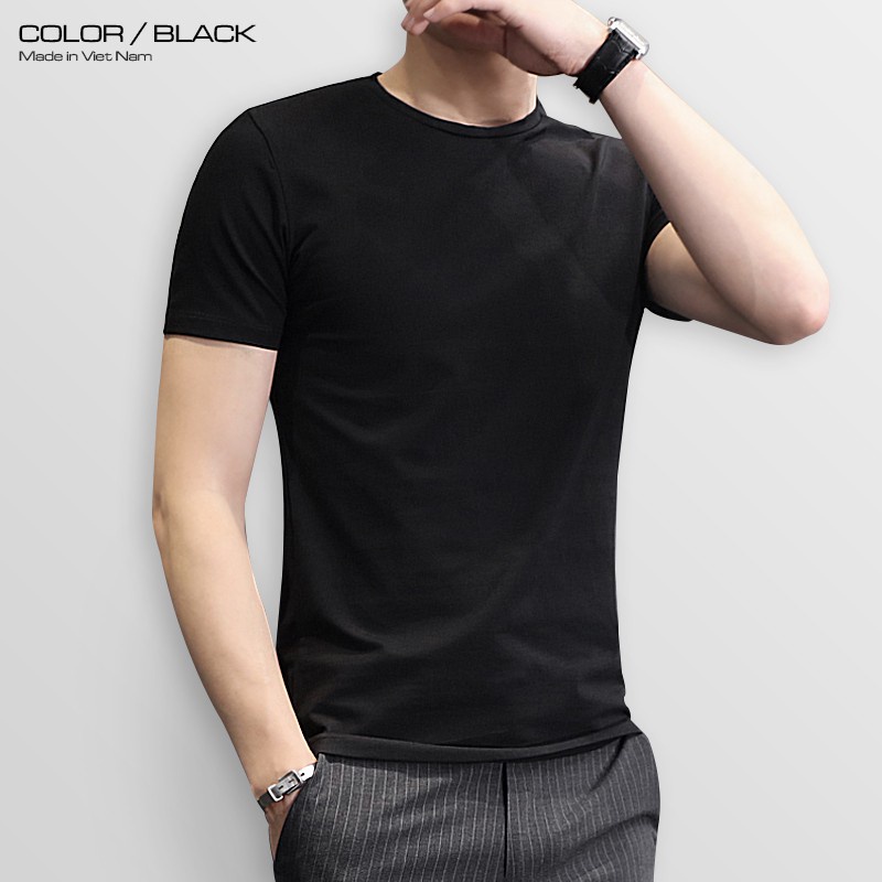 Áo thun nam UNIFUN Áo nam ngắn tay mã TT4 co giãn vải cotton tập gym dáng trơn bó tay lỡ đẹp mùa hè phong cách