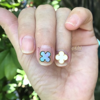 Charm nail Cỏ bốn lá trang trí móng