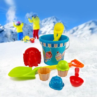 AMA*7Pcs/Set Snowball Clip Bucket Shovel Mold Kids Winter Snow Ball Fight Sandpit Toy