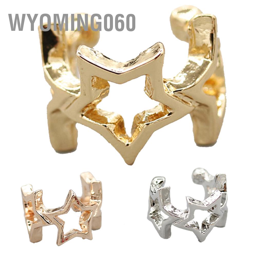 Wyoming060 Fahion Exquisite Star Ear Clip Earrings Women Eardrop Jewelry Accessories