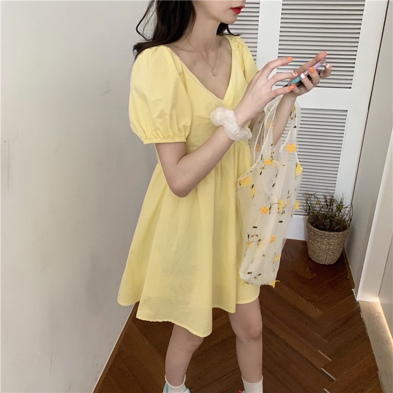 Đầm Ngắn Tay Thiết Kế Thanh Lịch Thời Trang Dành Cho Nữ | BigBuy360 - bigbuy360.vn