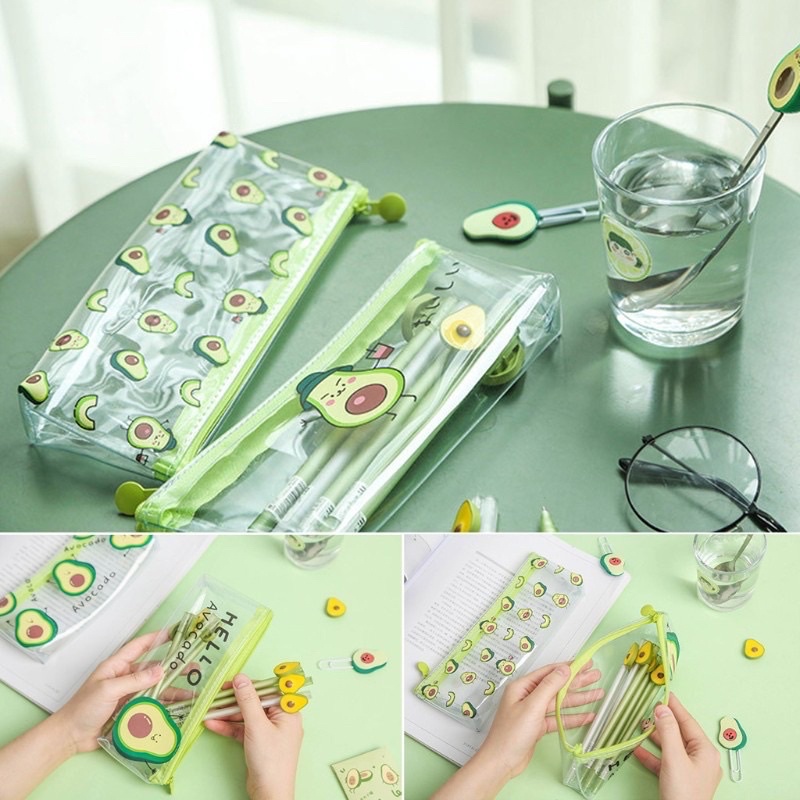 BÓP ĐỂ VIẾT THƯỚC DỤNG CỤ HỌC TẬP HÌNH QUẢ BƠ DỄ THƯƠNG (Có sẵn tại shop)