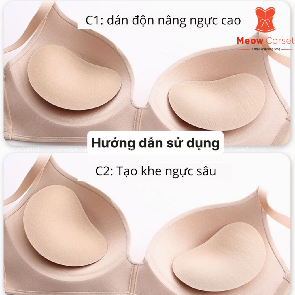 Miếng dán ngực đệm tim nâng độn ngực 2cm sử dụng nhiều lần