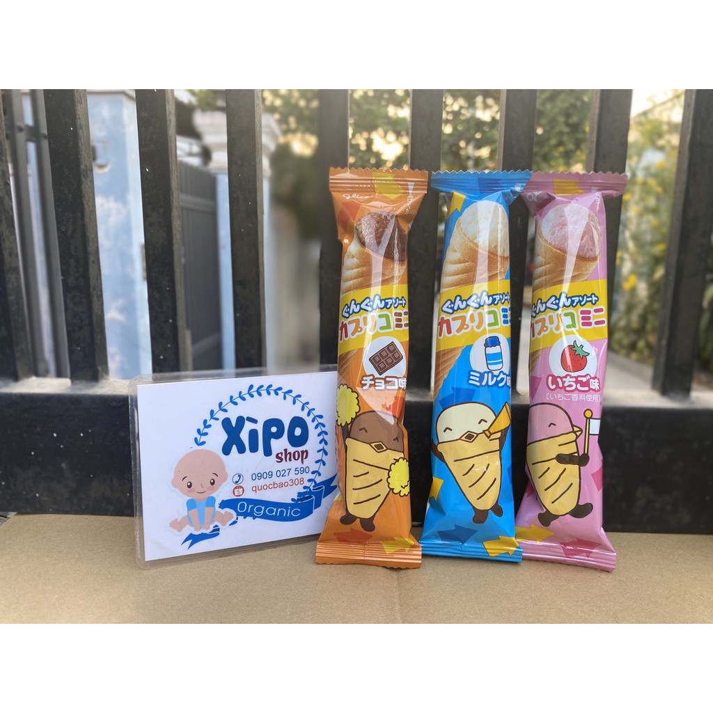 Bánh Ốc Quế Nhân Kem Glico Nhật Bản
