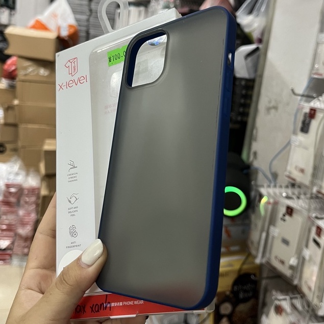 ỐP X LEVEL LƯNG NHÁM, CHỐNG BÁM VÂN TAY, VIỀN MÀU IPHONE 6 / 6s / 7 / 8 / plus / X / XS / XR / 11 / 12 / MINI / PRO/ MAX