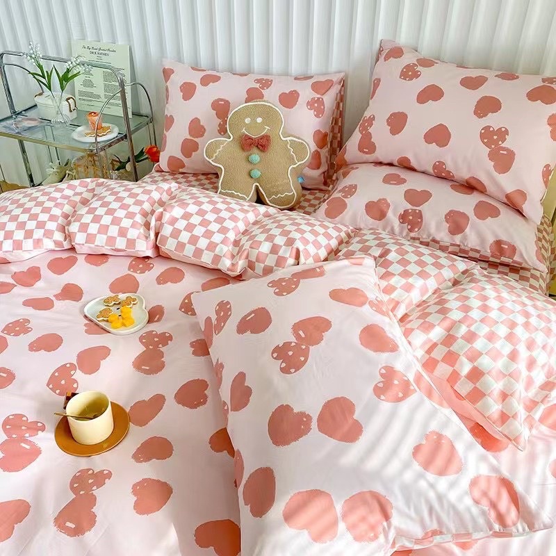 Bộ Chăn Ga Gối ❤️ cotton living 100% đủ size đệm hoa nhí Hàn Quốc miễn phí bo chun nhập khẩu Mượt Decor