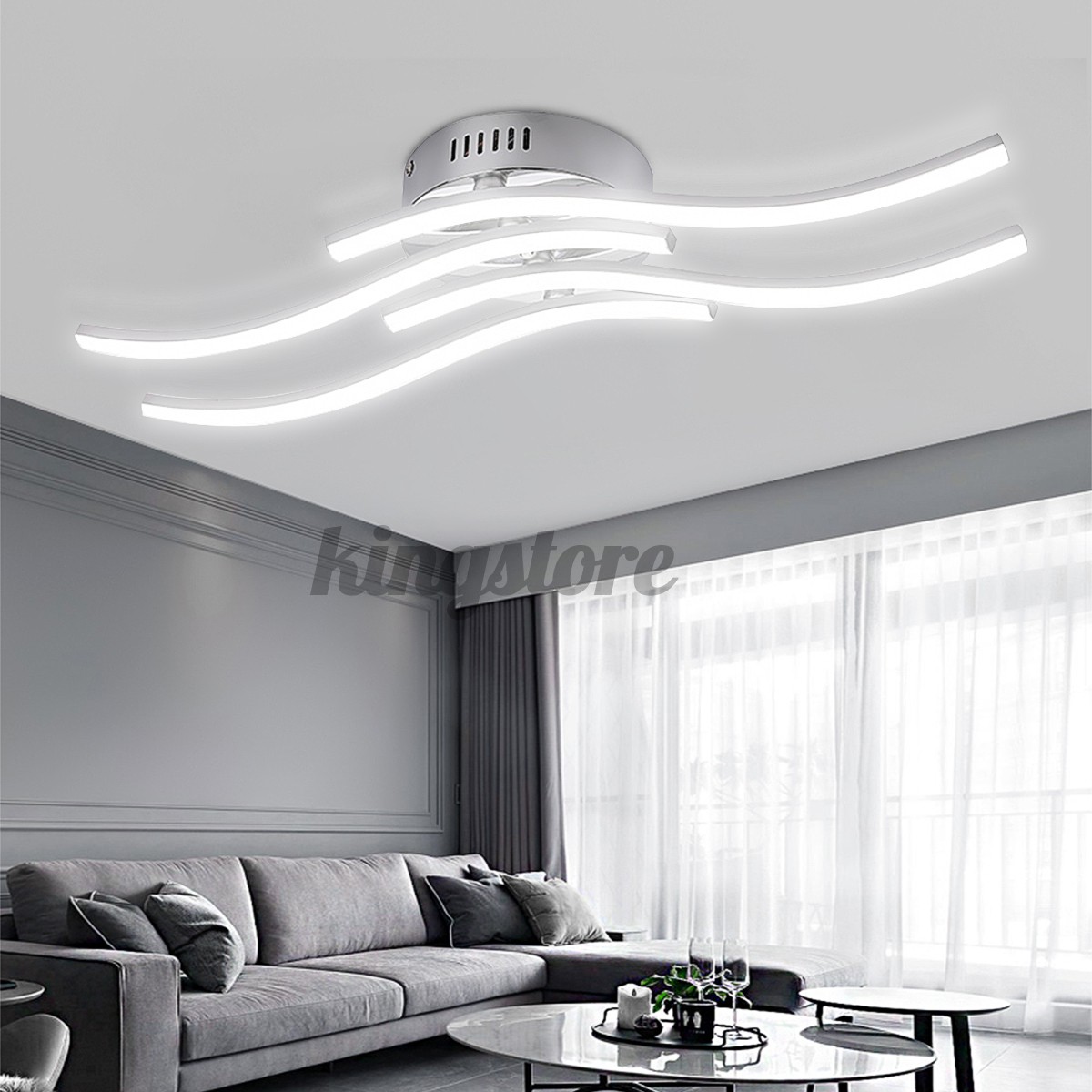 4 Light LED Ceiling Lights Acrylic Kitchen Living Bedroom Pendant Modern Lamps