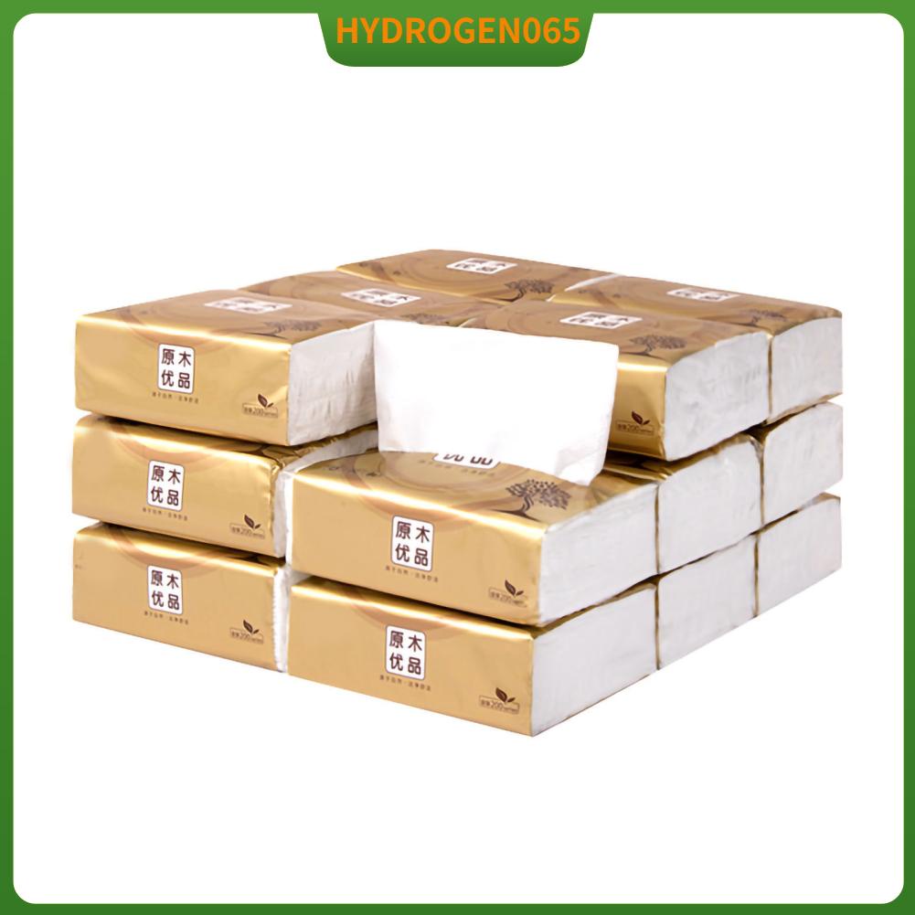 Khăn giấy mặt 200 Rút 4 lớp Giấy lau tay dùng một lần siêu mềm ăn cho gia đình phục hồi Hydrogen065