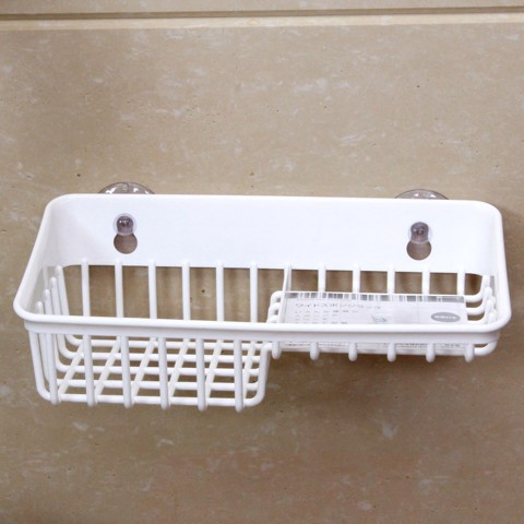Giá để giẻ rửa bát 2 ngăn dạng lưới màu trắng Inomata