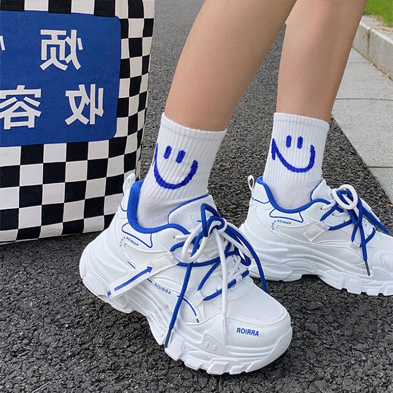 Giày Sneaker Đế Dày Phối Lưới Thoáng Khí Thời Trang Mùa Hè 2022 Mới