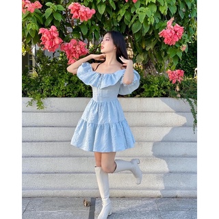 đầm xanh trời pastel