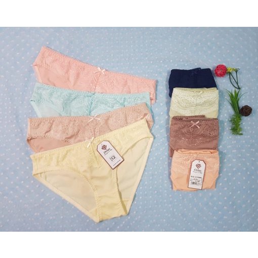 Quần Lót Bikini Nữ Thun Lạnh Phối Ren Orlas RG69