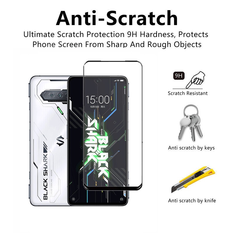 Kính cường lực cho Xiaomi Black Shark 4S Pro 4S 3 2 Pro Poco X3 Pro F3 X3 NFC Redmi Note 10 9 Pro 9T