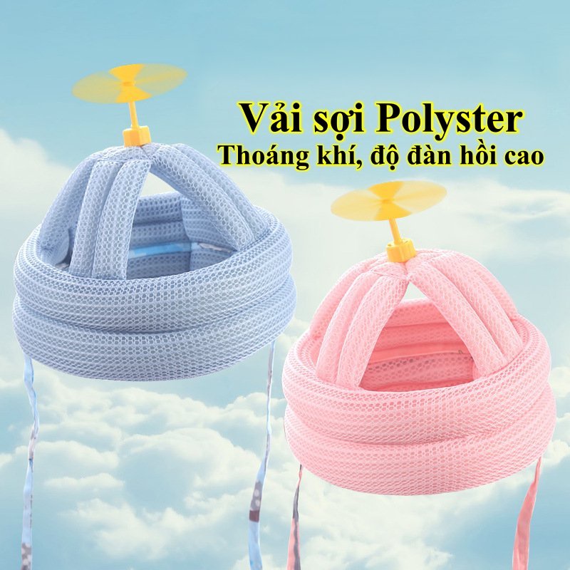 [ CAO CẤP SIÊU NHẸ ] Nón bảo vệ đầu cho bé có đệm thoáng khí chóng va đập, Nón tập đi tập bò tập ngồi