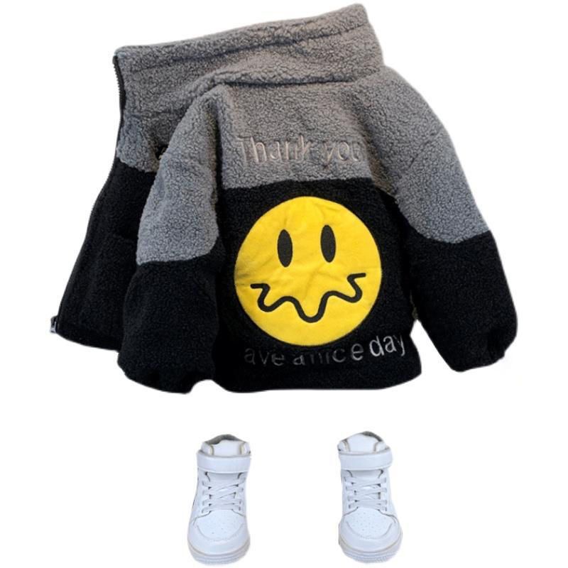 Áo Khoác Len Lông Cừu Thời Trang Thu Đông 2023 Mới Cho Bé Trai