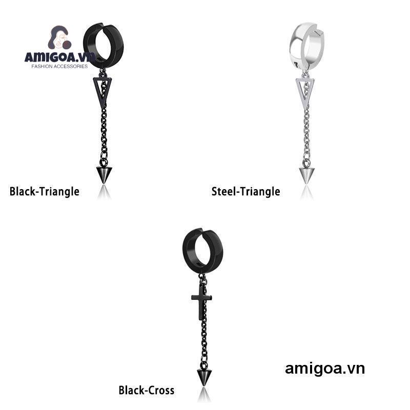 ✨✨Nhẫn Inox Nam Bộ Bông Tai Đeo Chéo Dây Chuyền Nam Tròn Và Bông Tai Nữ Đục Lỗ