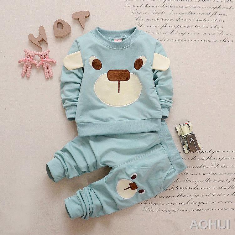 Mùa xuân và mùa thu 2021 bộ đồ mới cho bé trai và bé gái mùa thu 1-2-3-4 tuổi bé trai và trẻ sơ sinh áo len dài tay có t