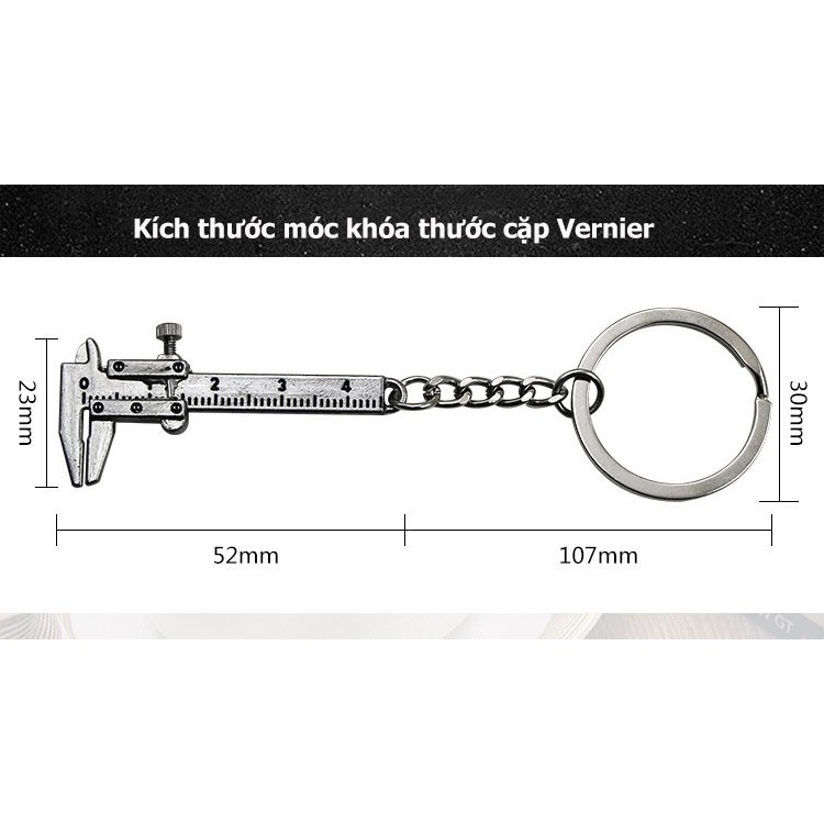 Móc khóa thước kẹp Vernier Cho Xe Hơi Bmw, Mazda, Toyota, Audi