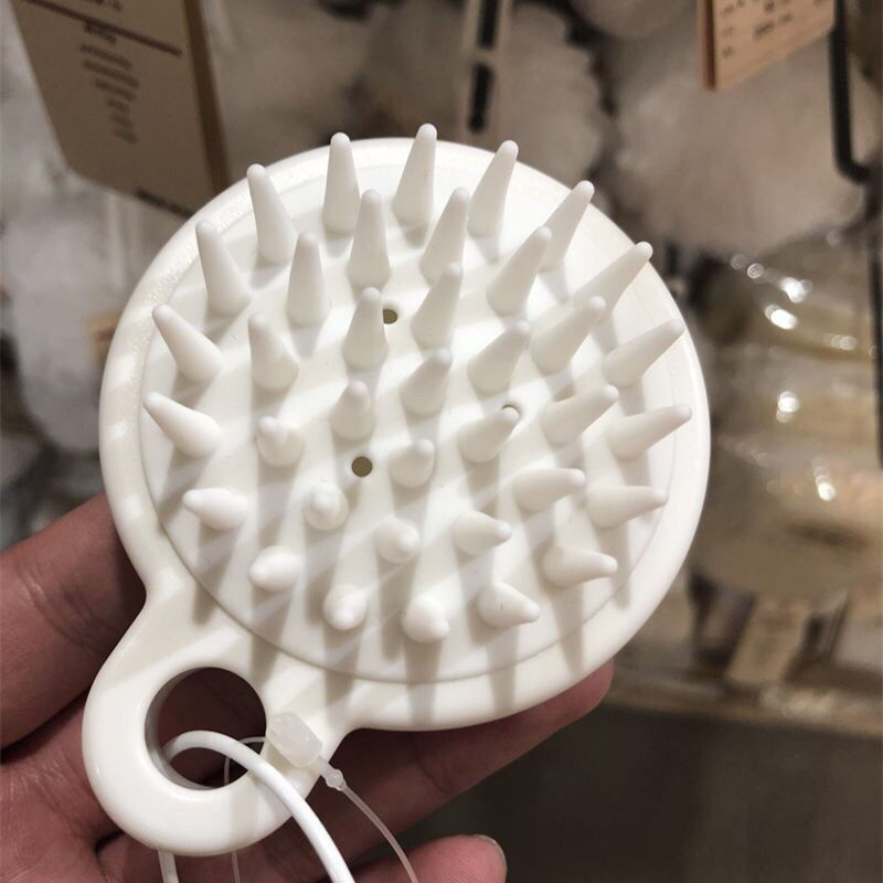 Bàn Chải silicone Gội Đầu Mát Xa Da Đầu Không In Phong Cách Nhật Bản