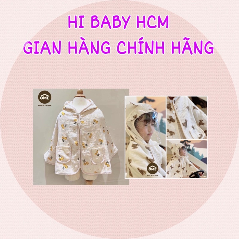 Áo choàng đa năng OME cho bé chống giọt bắn ( từ sơ sinh đến 8 tuổi )