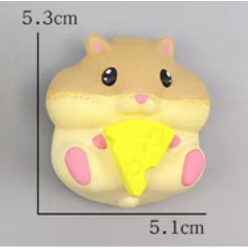 Tô tượng thạch cao chuột phô mai,hướng dương, dâu 2d size nhỏ 5cm