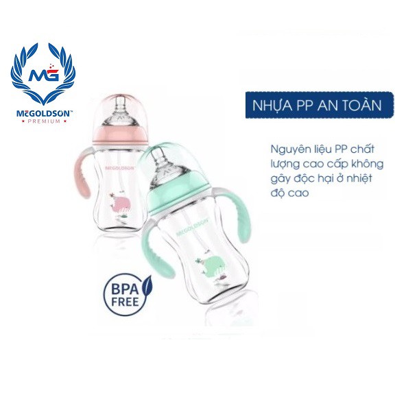 Bình sữa PP Cổ Rộng McGOLDSON 180mL
