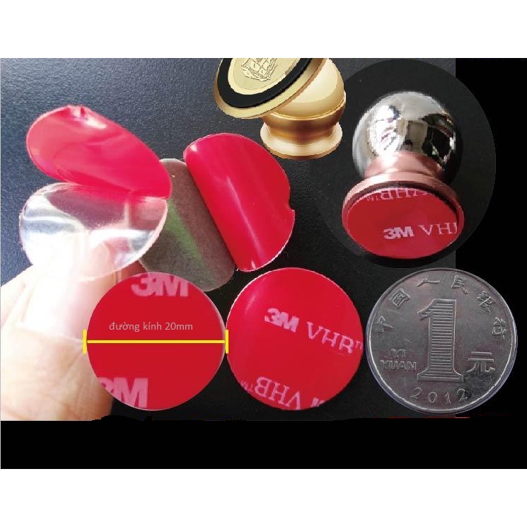 Combo 10 miếng keo 2 mặt hình tròn siêu dính bằng acrylic trong suốt tiện lợi