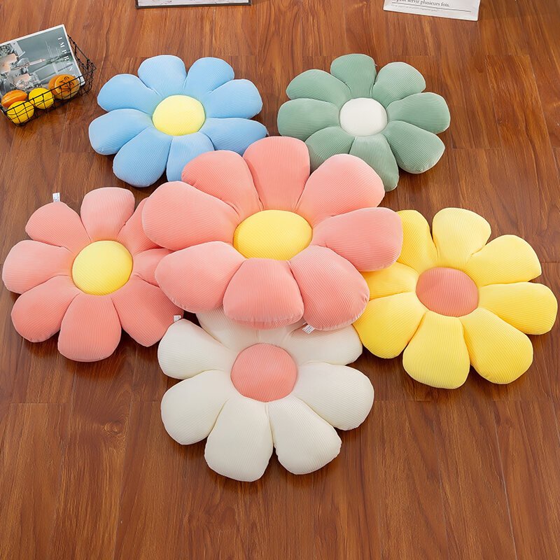 GỐI TỰA HOA CÚC NỈ NHUNG HÀNG NHẬP KHẨU SIZE 45CM